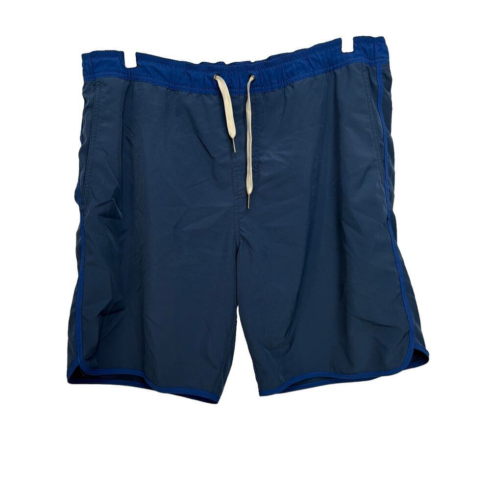 Fair Harbor The Anchor Swim Trunks Lined Shorts Mens Size L Blue